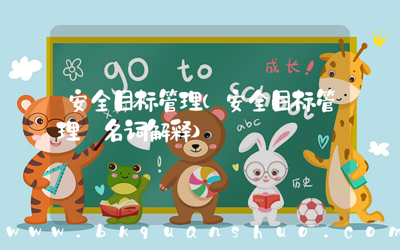 安全目标管理(安全目标管理 名词解释)